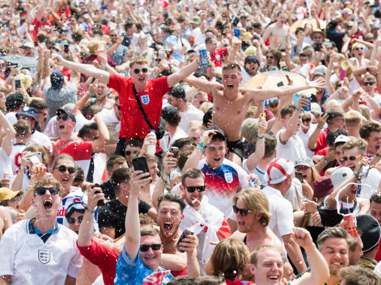 GoalDrunk Soccer Fans Singing "It's Coming Home, It's Coming Home" Are