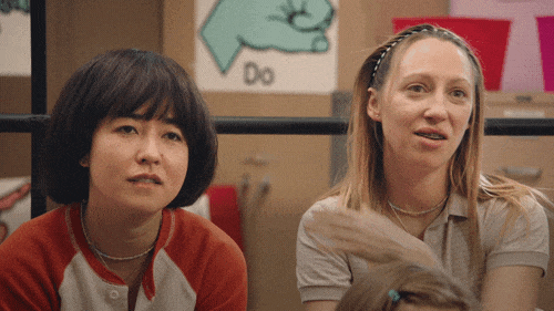 Clip from Netflix show Pen15 of two young girls saying "That's so true."
