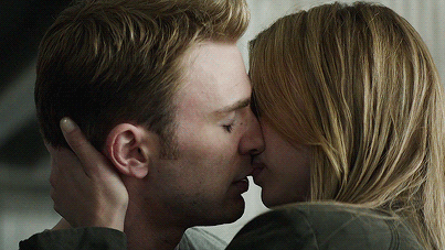 Captain America kisses Sharon Carter