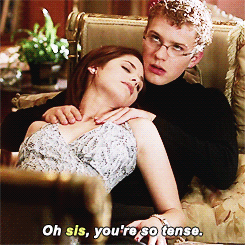 Cruel Intentions scene of step siblings teasing an incest sexual fantasy as Sebastian massages Catherine.