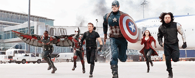 Captain America Falcon and Bucky Barnes