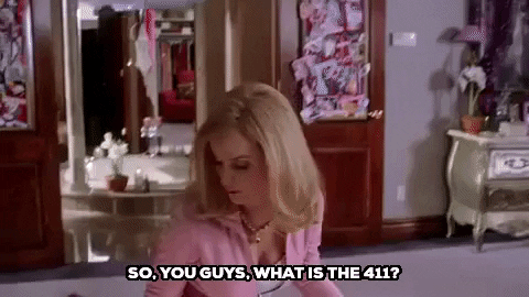 woman sitting down in pink tracksuit in a bedroom mean girls 411