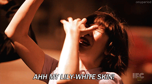 Even with sunscreen, white folk be a-burning.