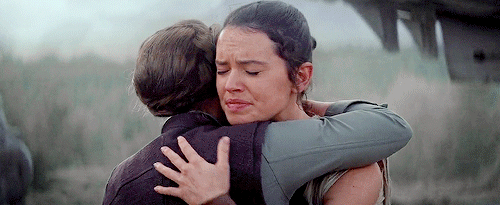 Rey and Leia Carrie Fisher Daisy Ridley Star Wars