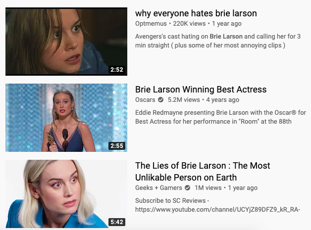 Brie Larson YouTube
